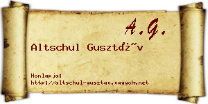 Altschul Gusztáv névjegykártya